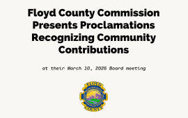 Floyd County Commission Presents Proclamations Recognizing Community Contributions