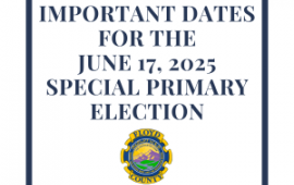 Important Dates for the June 17, 2025 Special Primary Election