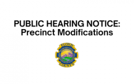 Public Hearing Notice: Precinct Modifications
