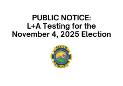 Public Notice: L+A Testing for the November 4, 2025 Election