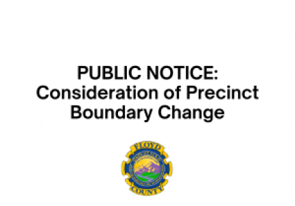 Public Notice: Consideration of Precinct Boundary Change
