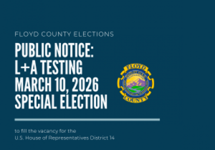 PUBLIC NOTICE: L+A Testing for the March 10, 2026 Special Election