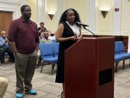 Phillip + Marquita Davis addressing the Commission