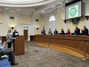 Susie Gass accepts a proclamation for Georgia Government Finance Professionals' Week