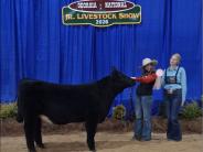 Exhibitors Ella and Maggie Holbert at the Georgia Junior National Livestock Show