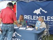 Relentless Chiropractic set up as a vendor