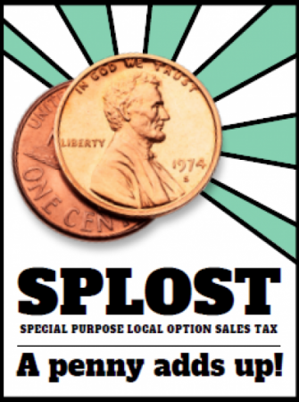 SPLOST Project Sign - A penny adds up!