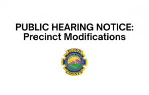 Public Hearing Notice: Precinct Modifications
